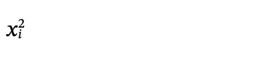 x with subscript i and superscript 2