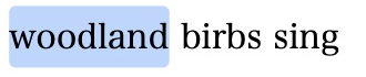 woodland selected as one word